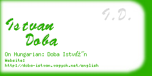 istvan doba business card